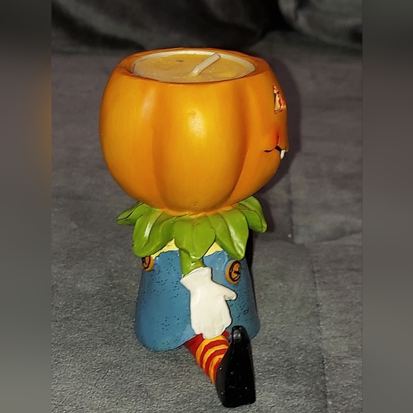 NIB TEA LIGHT HALLOWEEN CANDLE HOLDERS CERAMIC HAND-CRAFTED BUNDLE & CANDY BOWL - Picture 11 of 16
